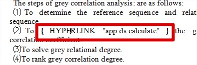 Hyperlink field in Word 2007